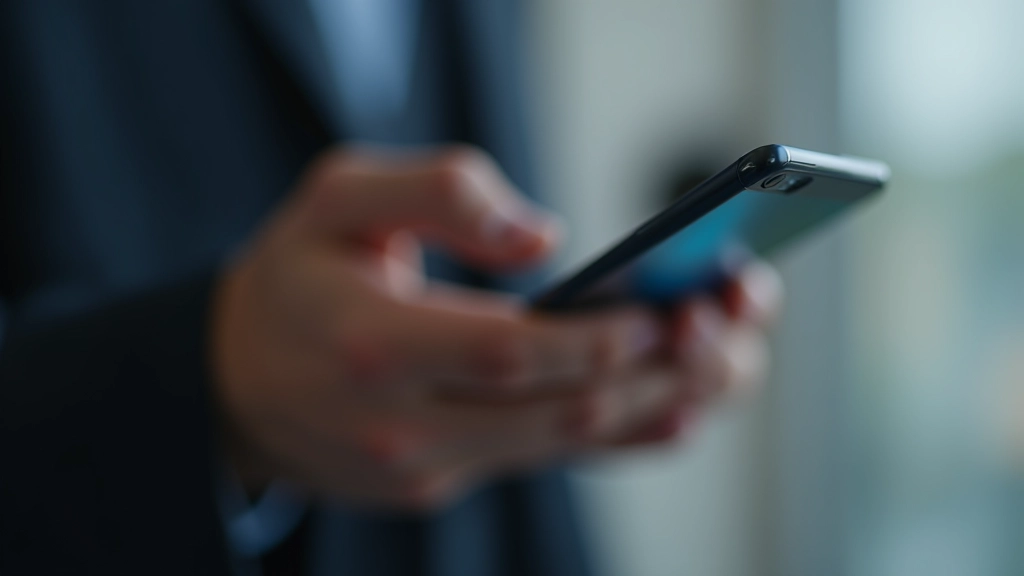 Fingerprint scanner technology on modern smartphone for biometric banking authentication